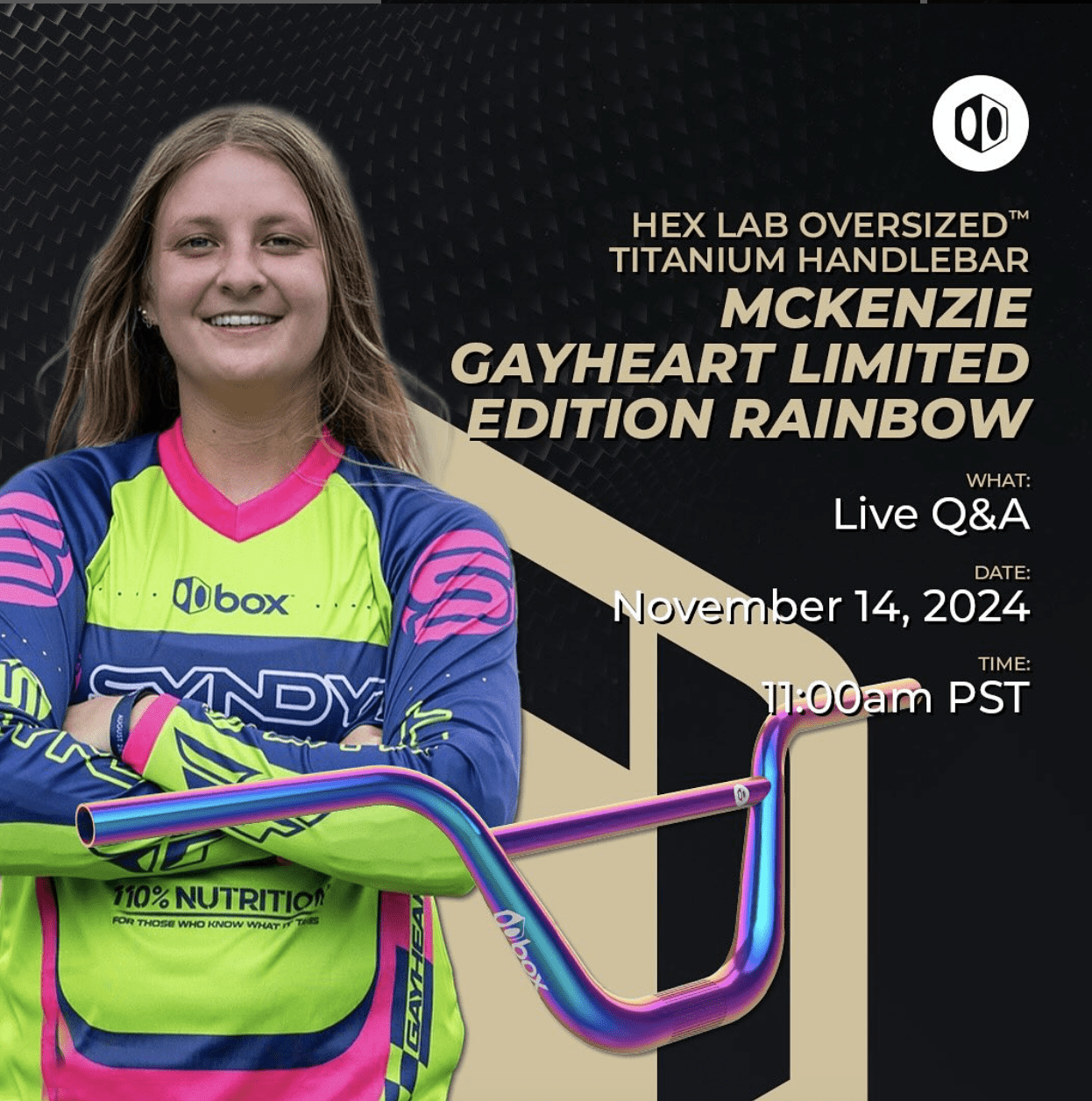 Box BMX Racing Rainbow / 7.5 / 31.8mm Box Hex Lab Titanium 31.8mm BMX Race Bars Rainbow