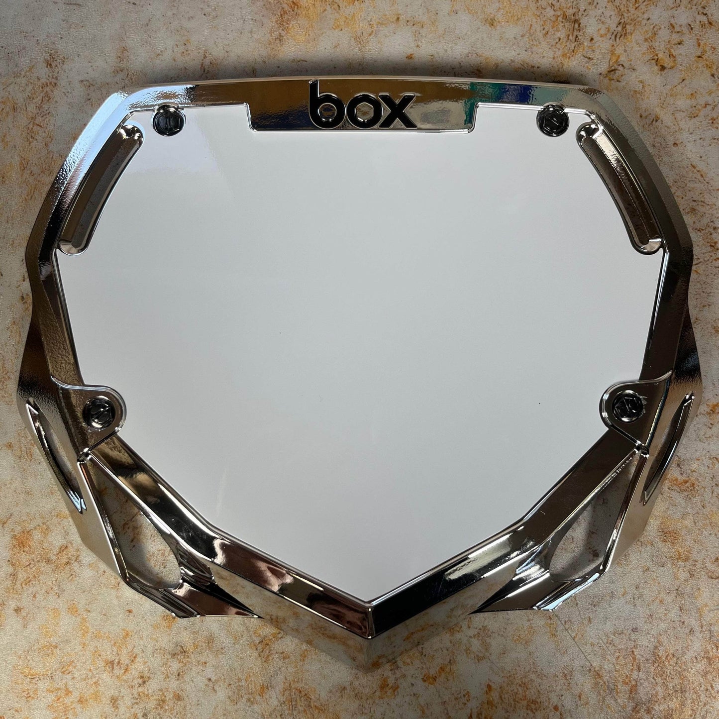 Box BMX Racing Box Two Chrome Number Plate with Name and Number