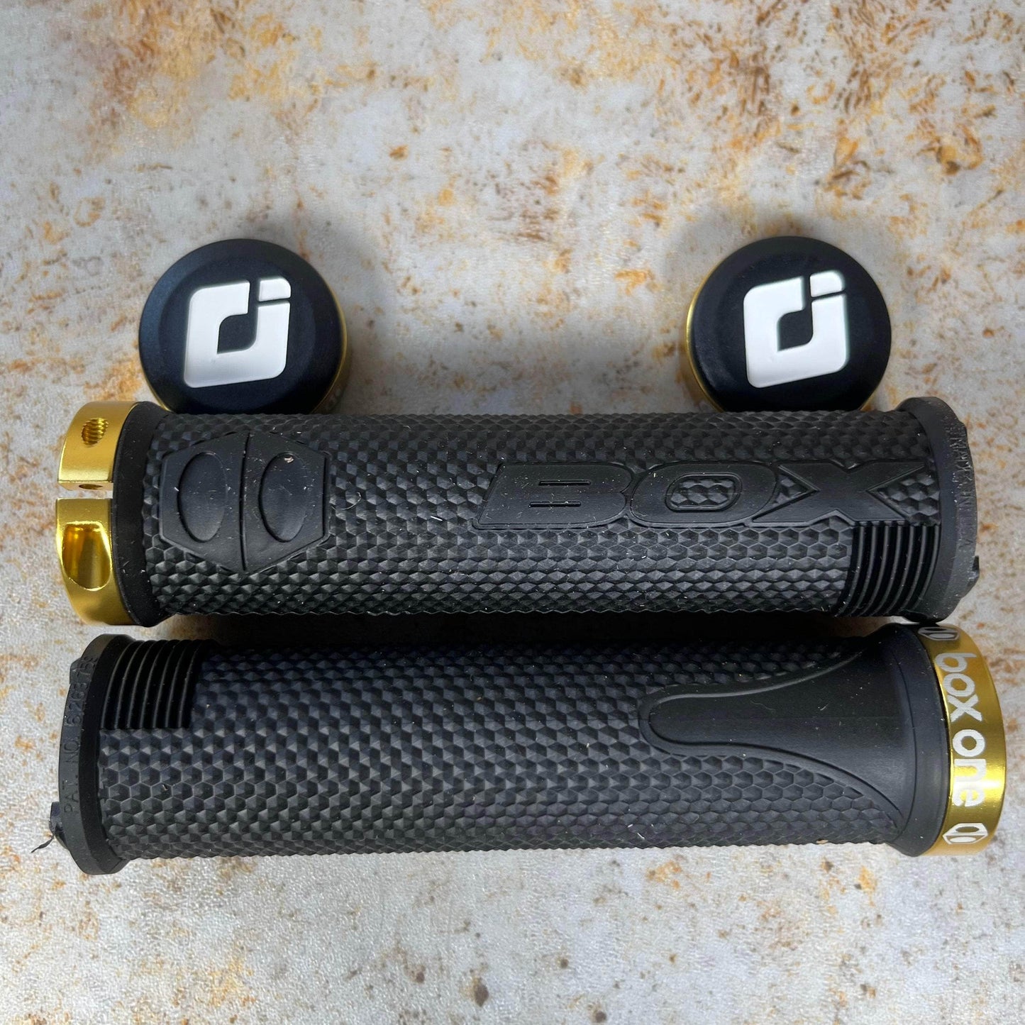 Box BMX Parts 120mm / Black / Gold Box x ODI Hex Clamp-On Grips Black / Gold