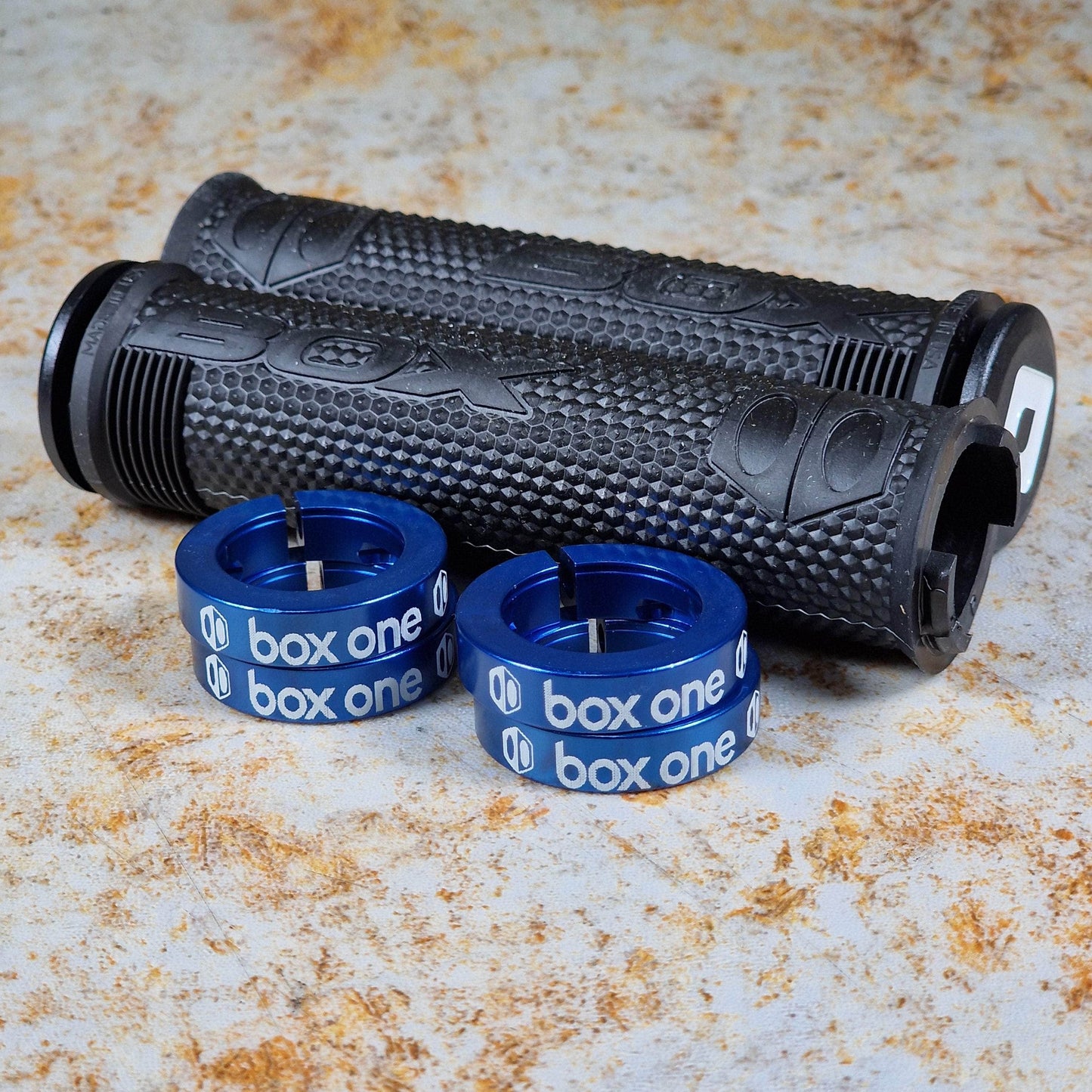 Box BMX Parts 120mm / Black / Blue Box x ODI Hex Lock-On Grips Black / Blue