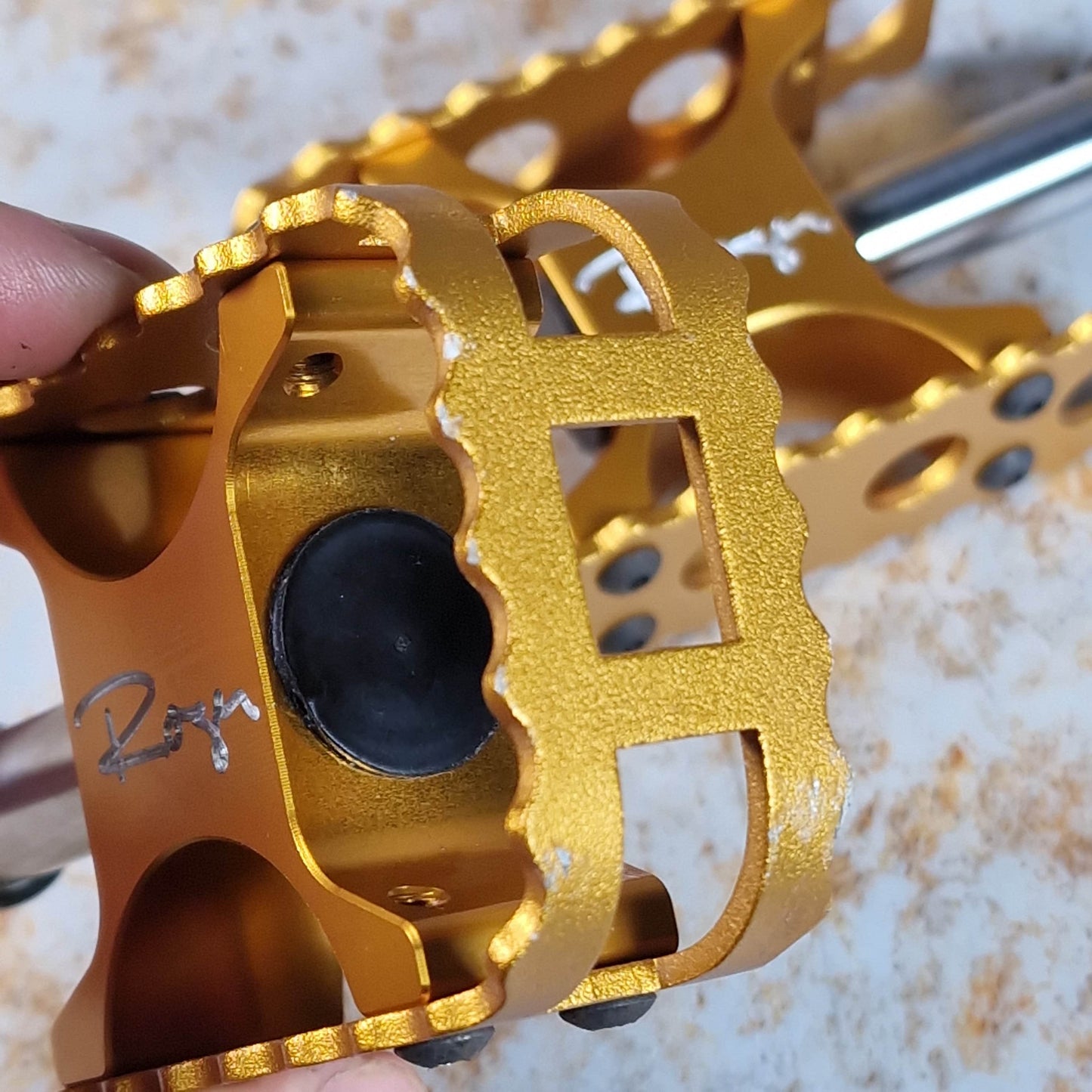 Bullseye Old School BMX Bullseye Roger Pedals Gold