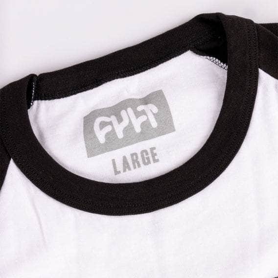 Cult Clothing & Shoes Cult Melted 3/4 Sleeve T-Shirt White