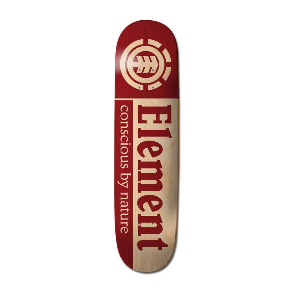 Element Skateboards 8.0 Element Section Team Birch / Red 8" Skateboard Deck