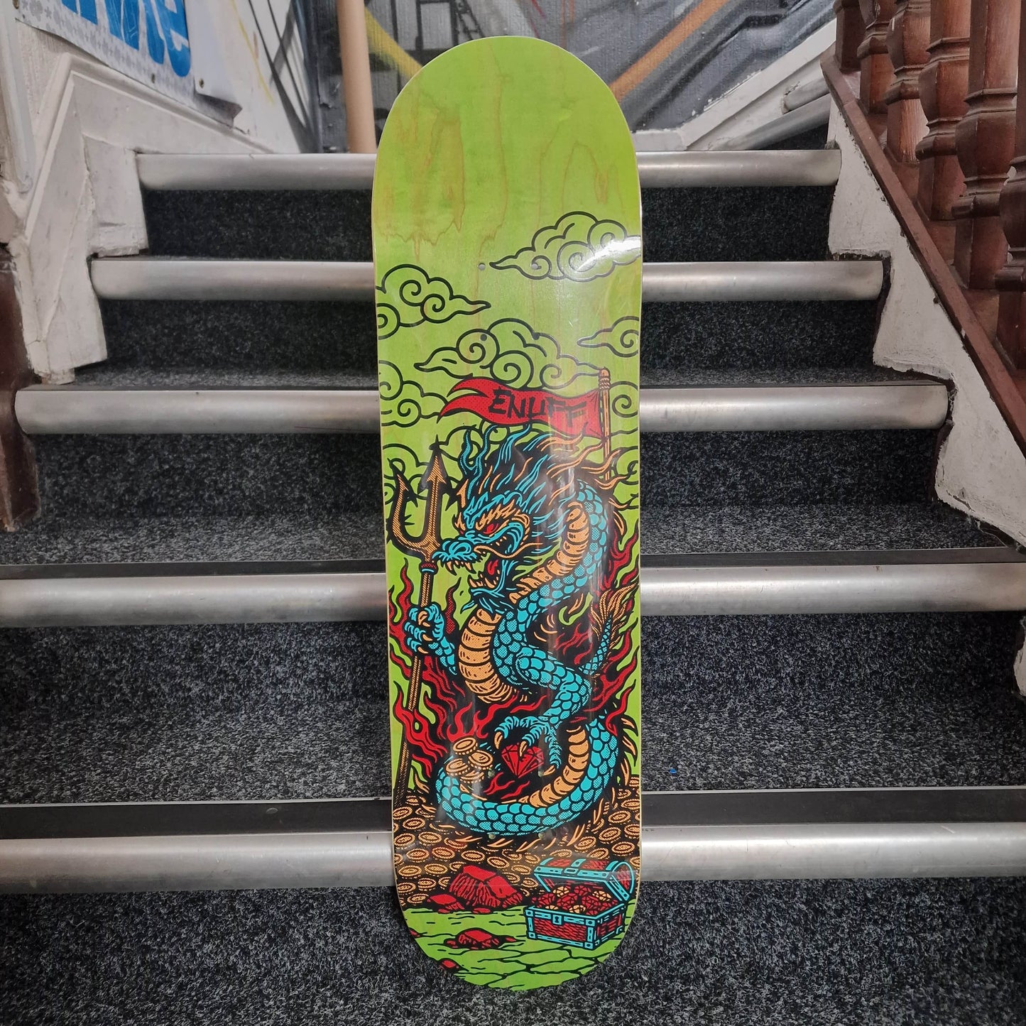 Enuff Skateboards Green / 8.25 Enuff Designer deck Yokai Dragon 8.25"