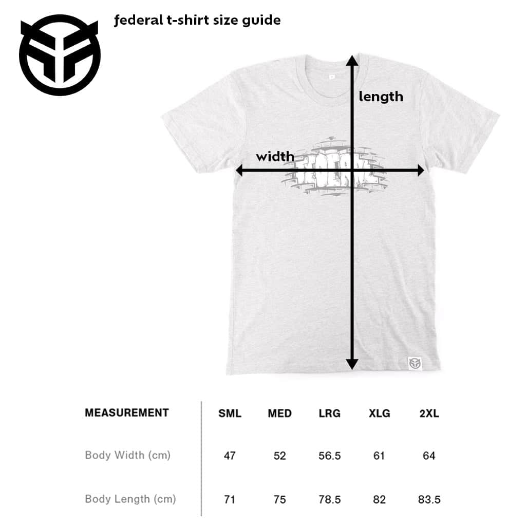 Federal Clothing & Shoes Federal Tagged Outline T-shirt White