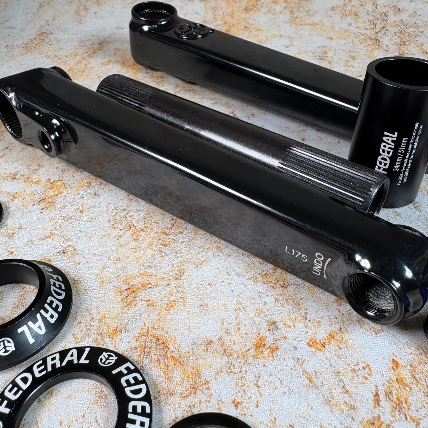 Federal BMX Parts Federal Vice 2 24mm Cranks with Bottom Bracket Black