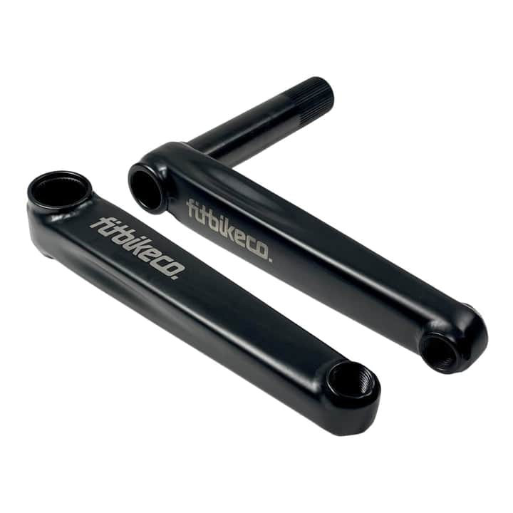 Fit Bike Co BMX Parts Black / 175mm / RHD Fit Bike Co Indent 24mm Bossless Cranks Black