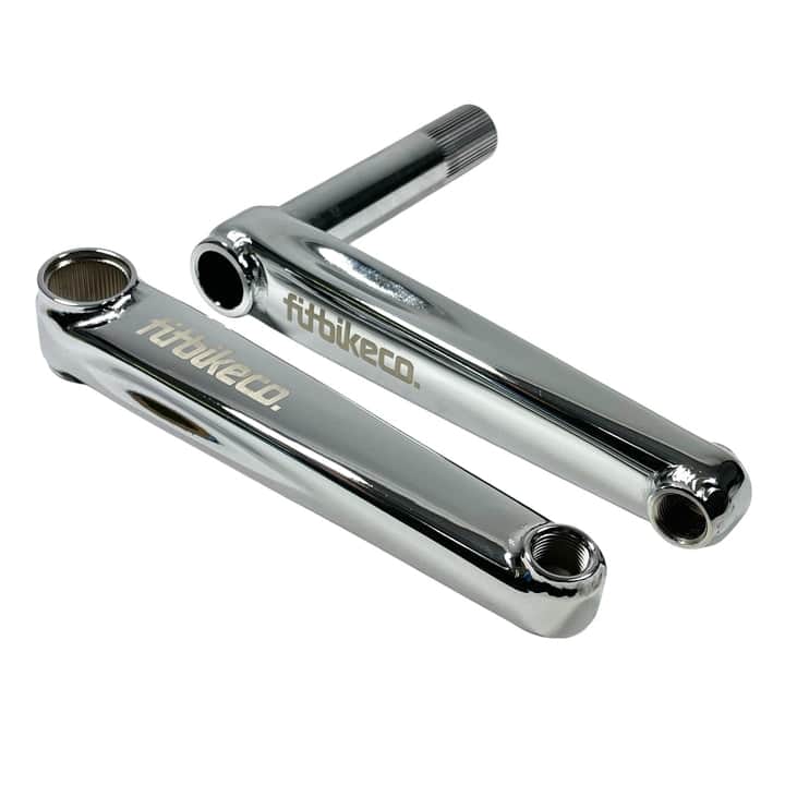 Fit Bike Co BMX Parts Chrome / 175mm / RHD Fit Bike Co Indent 24mm Bossless Cranks Chrome