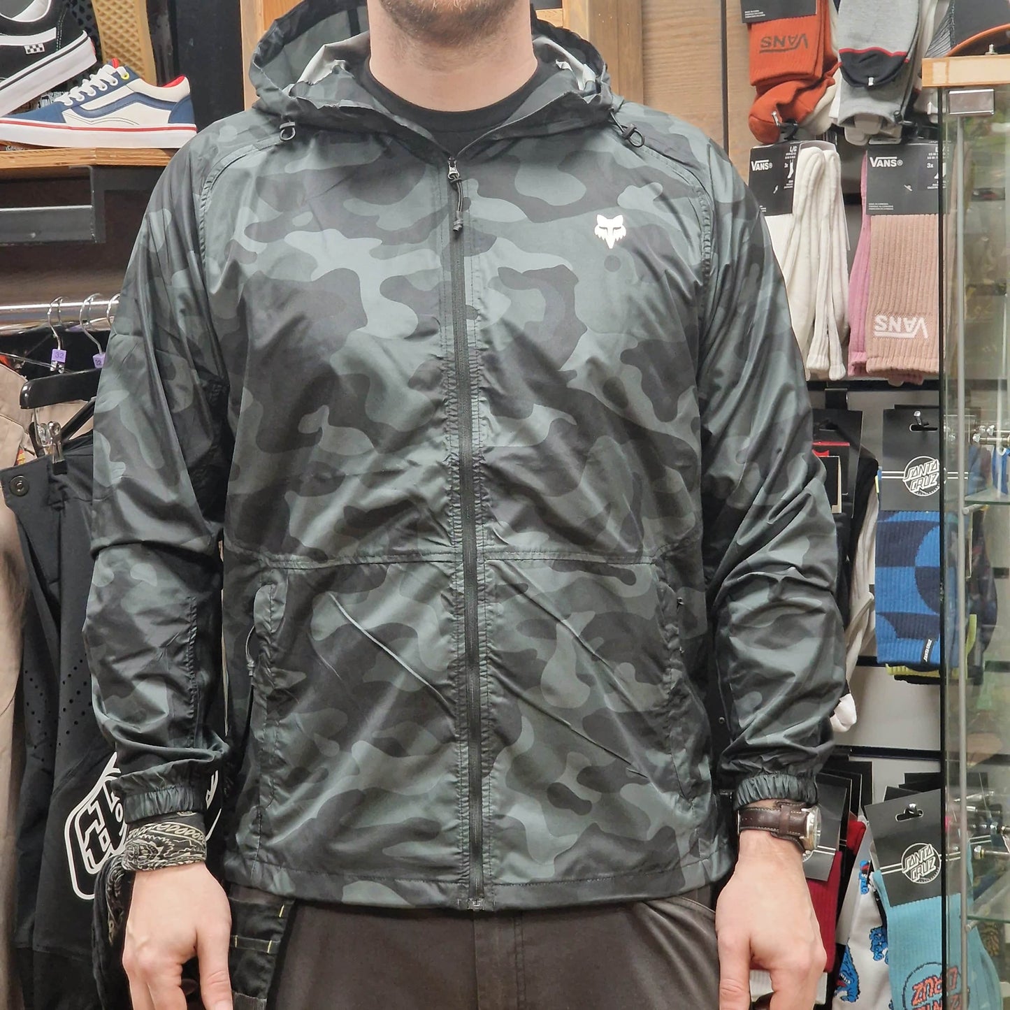 Fox Racing Clothing & Shoes Fox Racing Head Camo Windbreaker Black Camo