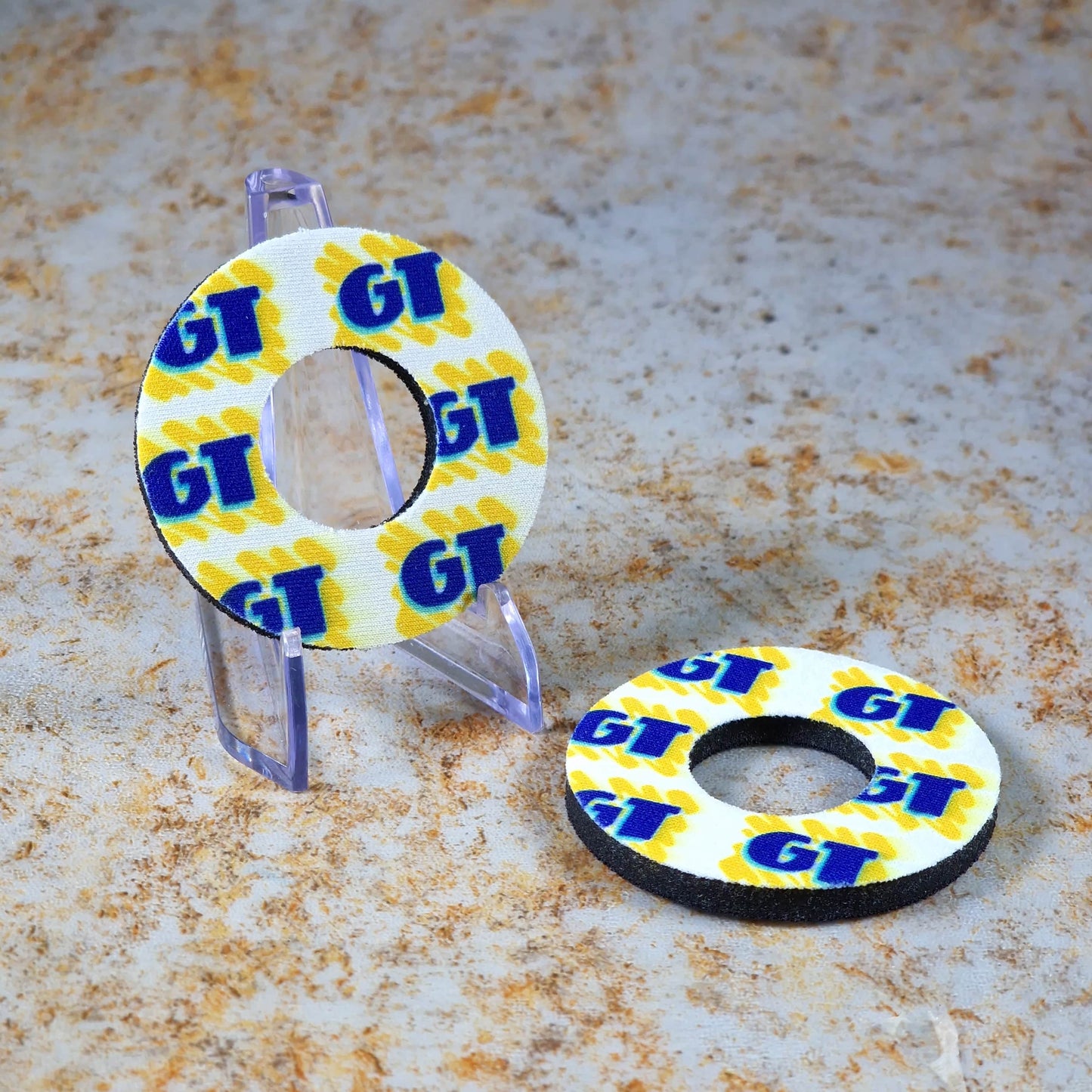 Flite Old School BMX White/Yellow GT Freestyle Grip Donuts by Flite