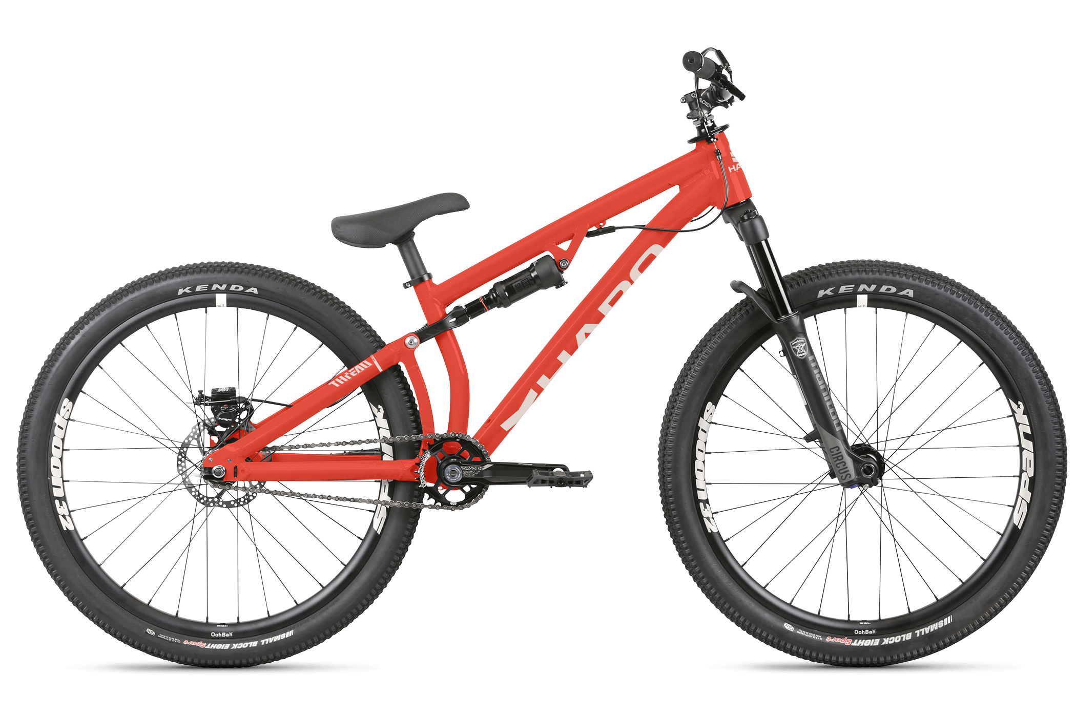 Haro Thread Slope 26 Full Suspension Dirt Jump Bike Red Alans BMX