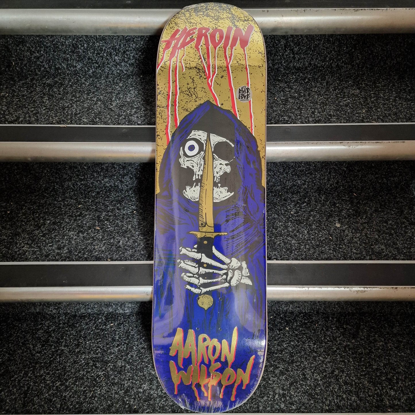 Heroin Skateboards Skateboards 8.5" Heroin Aaron Skull Priest 8.5” Skateboard Deck