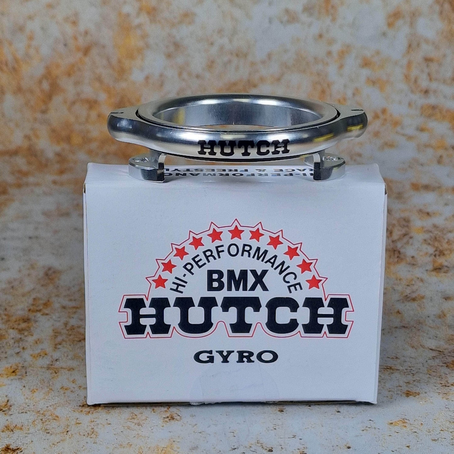 Hutch Old School BMX Gloss Anodised Silver Hutch CNC Alloy 1 1/8" Gyro
