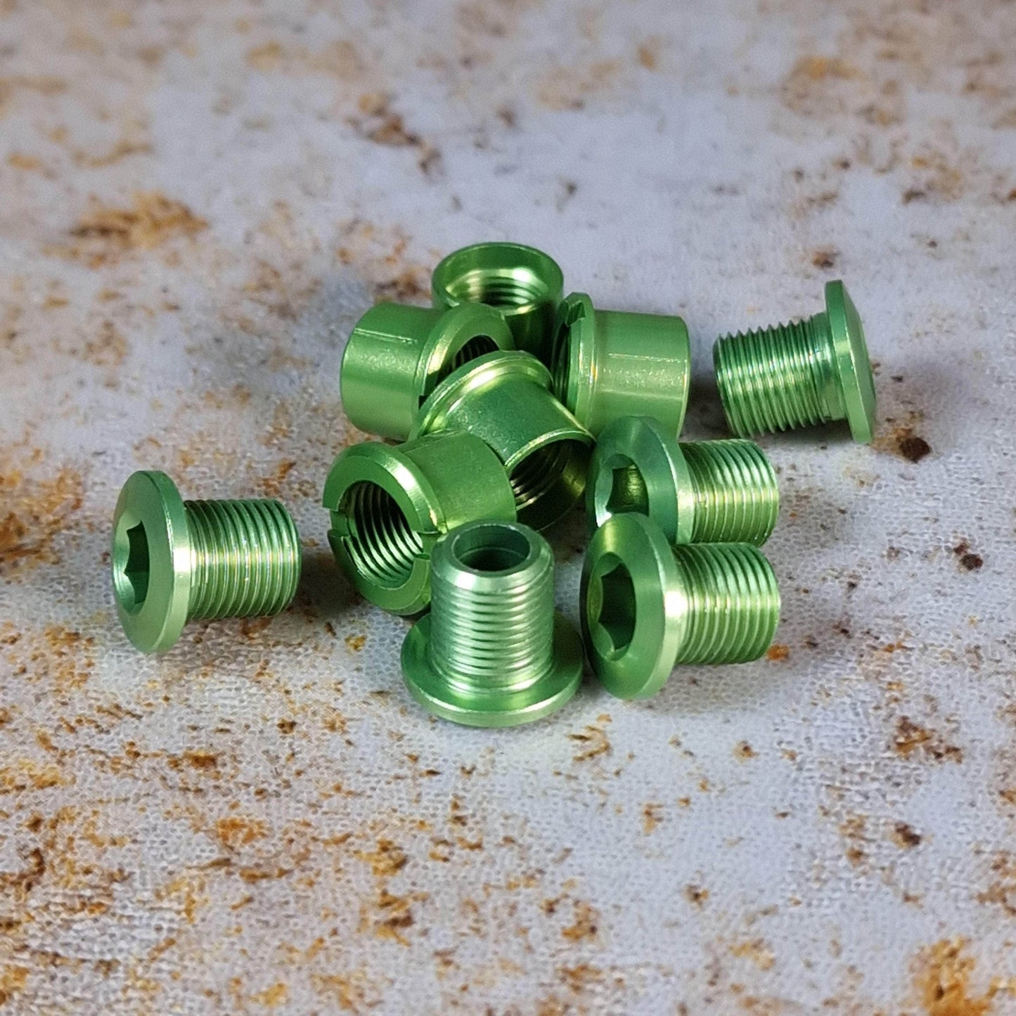 Id BMX Racing Green ID Coloured Alloy Chainring Bolts (5) 8.5mm Double