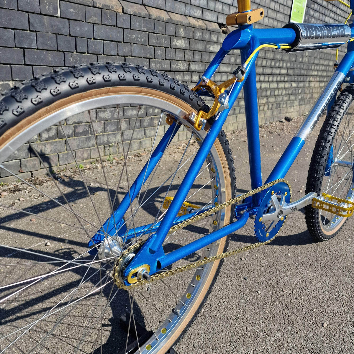 IRONHEAD Old School BMX Candy Blue / 26 Inch Ironhead Custom 26 Inch Cruiser Bike Candy Blue / Gold