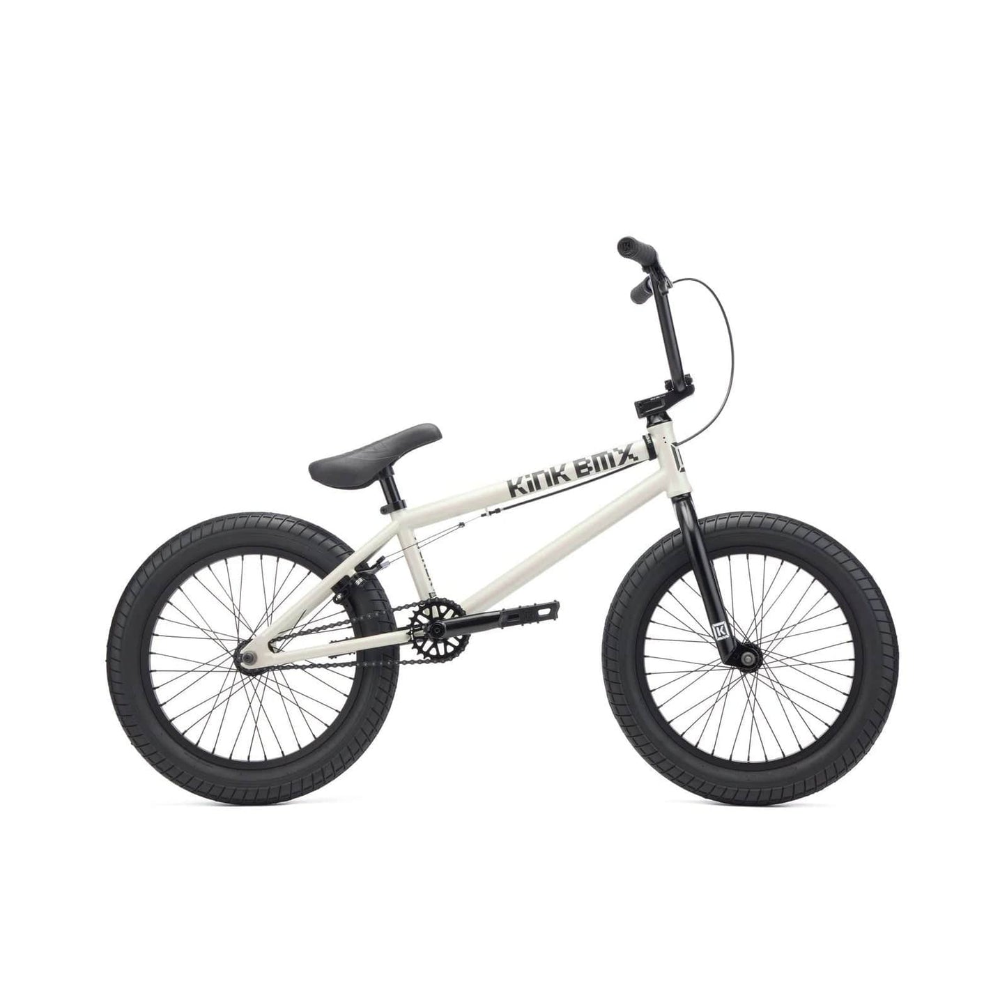 Kink BMX Bikes Glacier White Kink 2027 Kicker 18 Inch Bike Glacier White