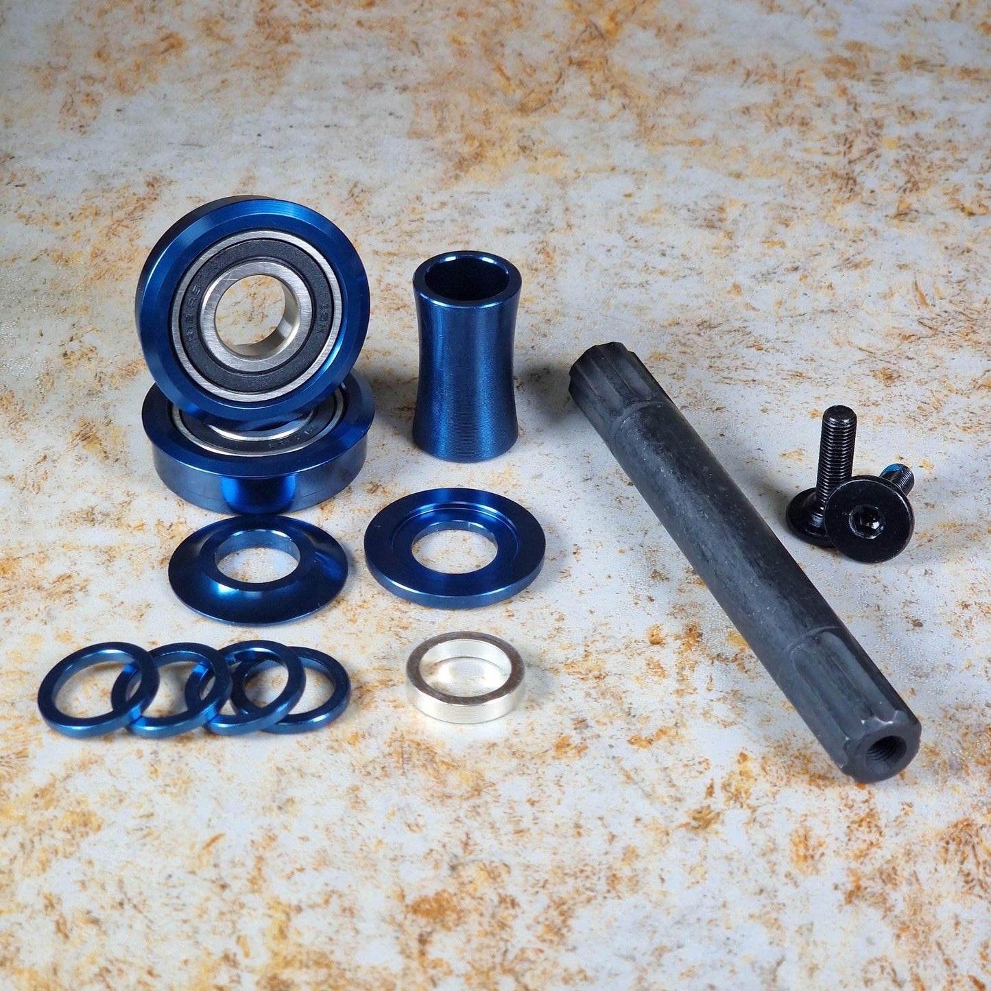 Alans BMX BMX Parts 19mm / Blue Looseball to Sealed Bearing 8 Spline Upgrade Kit