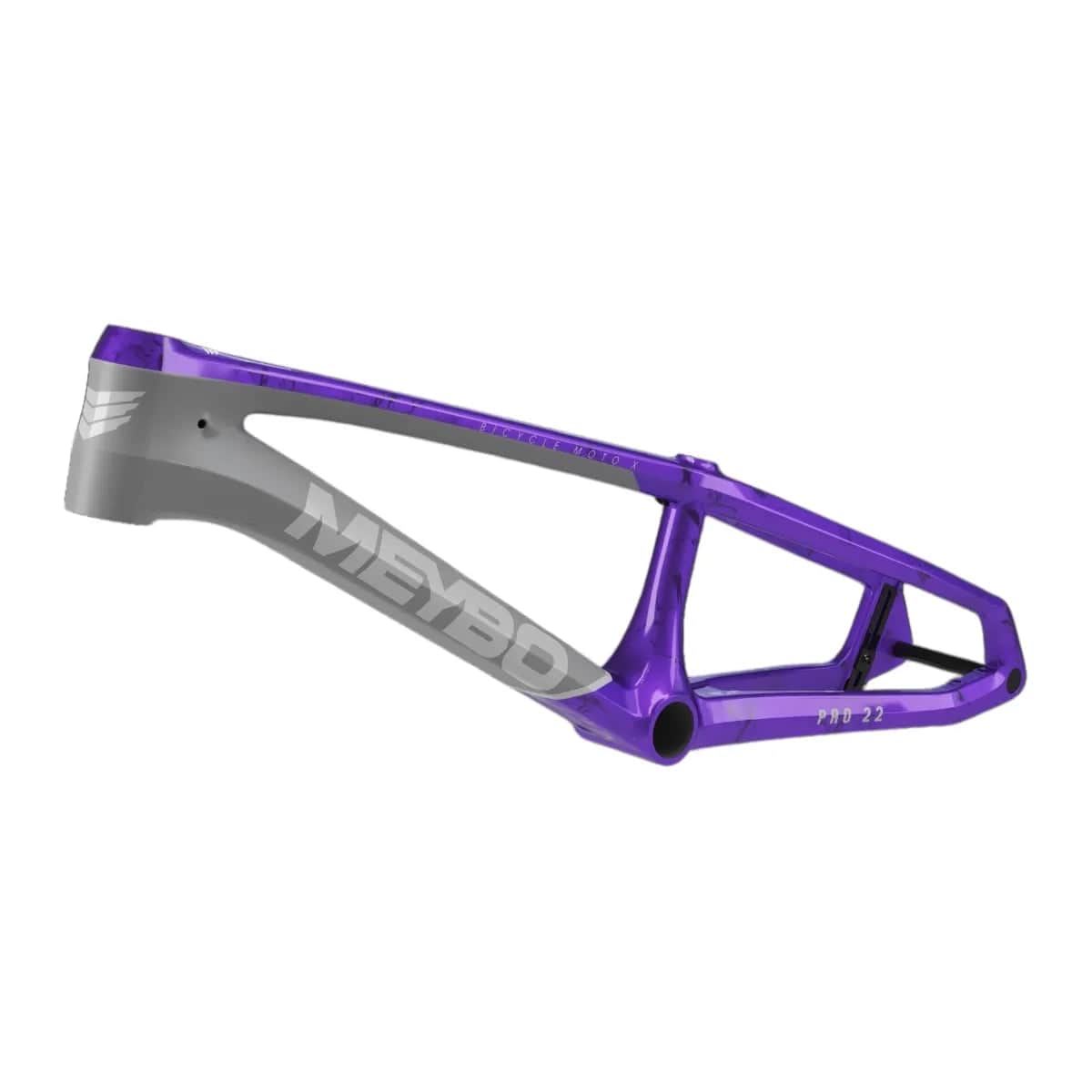 Meybo 2026 HSX Carbon BMX Race Frame Matt Grey/Grey/Purple | Alans BMX