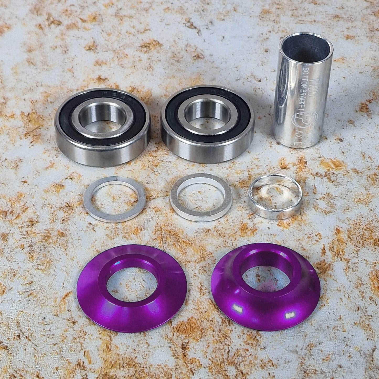 Profile Racing BMX Parts Purple Profile Racing Mid Bottom Bracket 19mm
