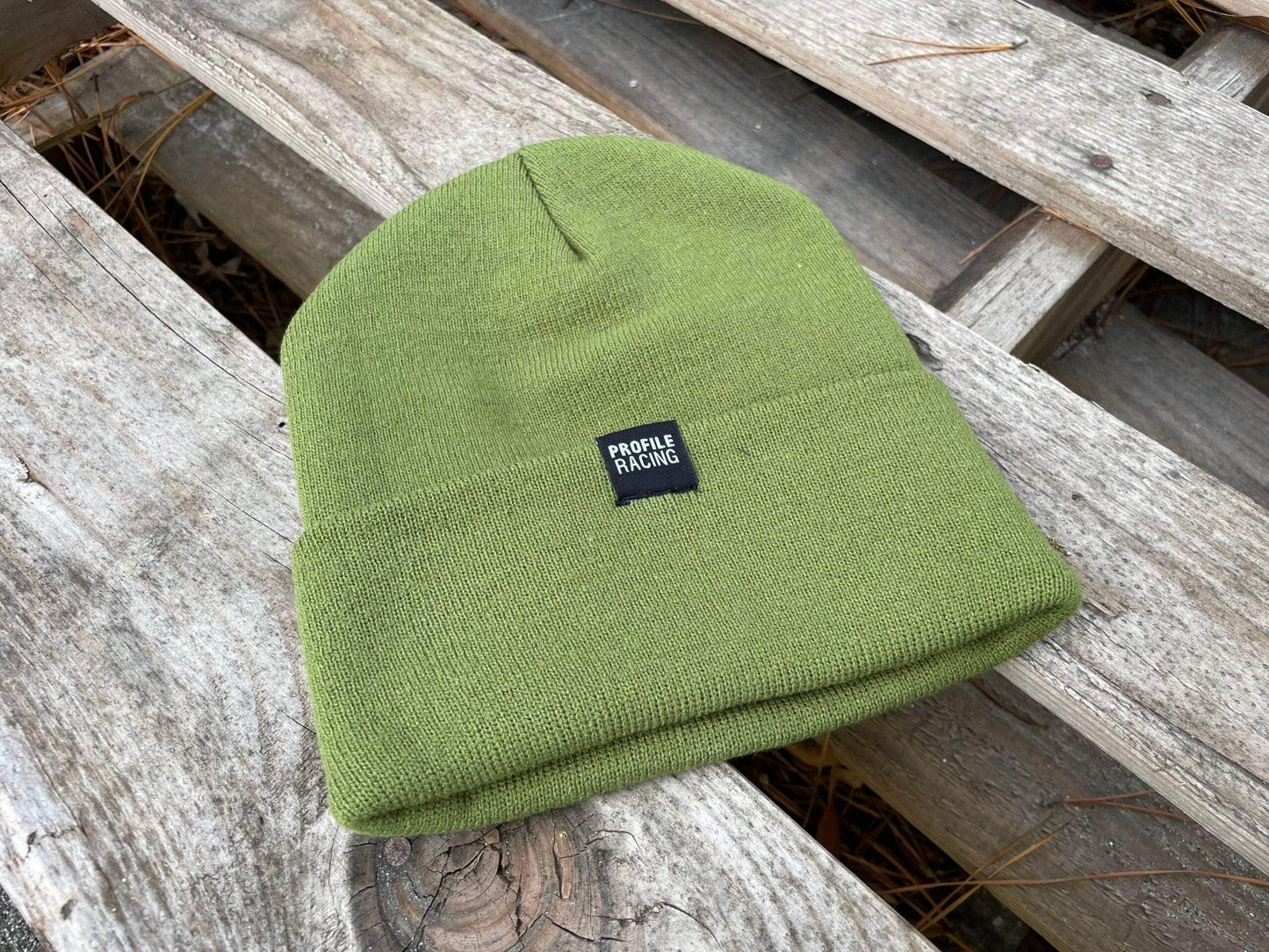 Profile Racing Clothing & Shoes Olive Profile Racing Woven Label Beanie