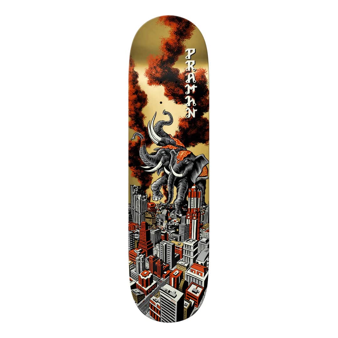 Real Skateboards 8.38 Real Praman Rampage Ltd. Deck Gold 8.38" Skateboard Deck