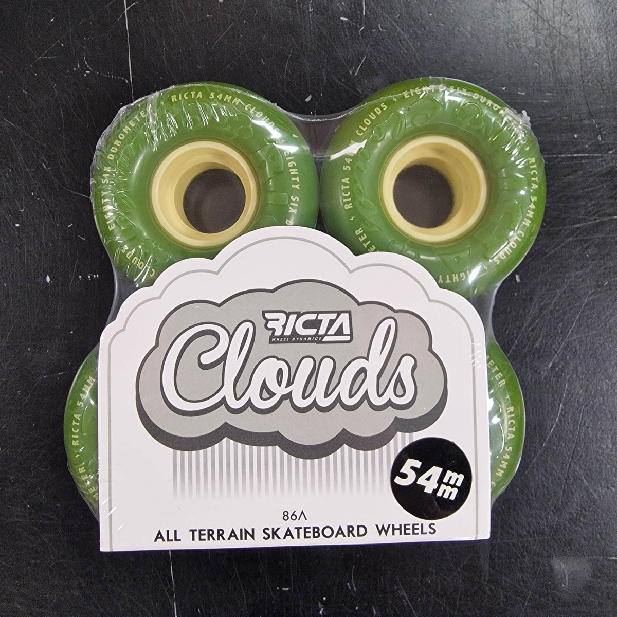 Ricta Skateboards Ricta Clouds Skateboard Wheels Green Natural 54mm 86A