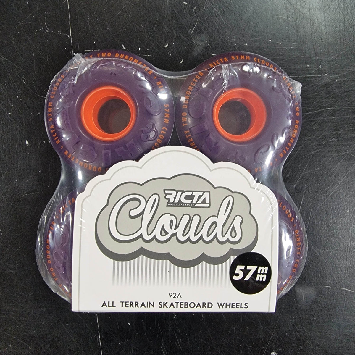 Ricta Skateboards Ricta Clouds Skateboard Wheels Purple Orange 57mm 92A