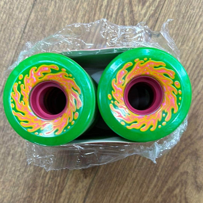 Santa cruz Skateboards 54.5mm Santa Cruz Slime Balls Mini OG Slime 78a Green/Pink 54.5mm Skateboard Wheels