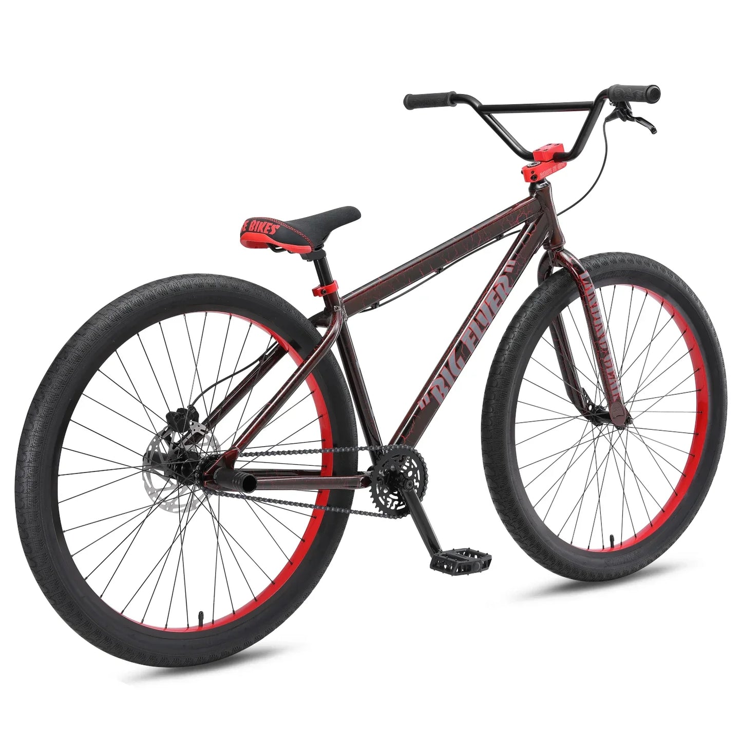 SE Bikes Red Crackle SE Bikes Big Flyer HD 29 Inch Bike Red Crackle
