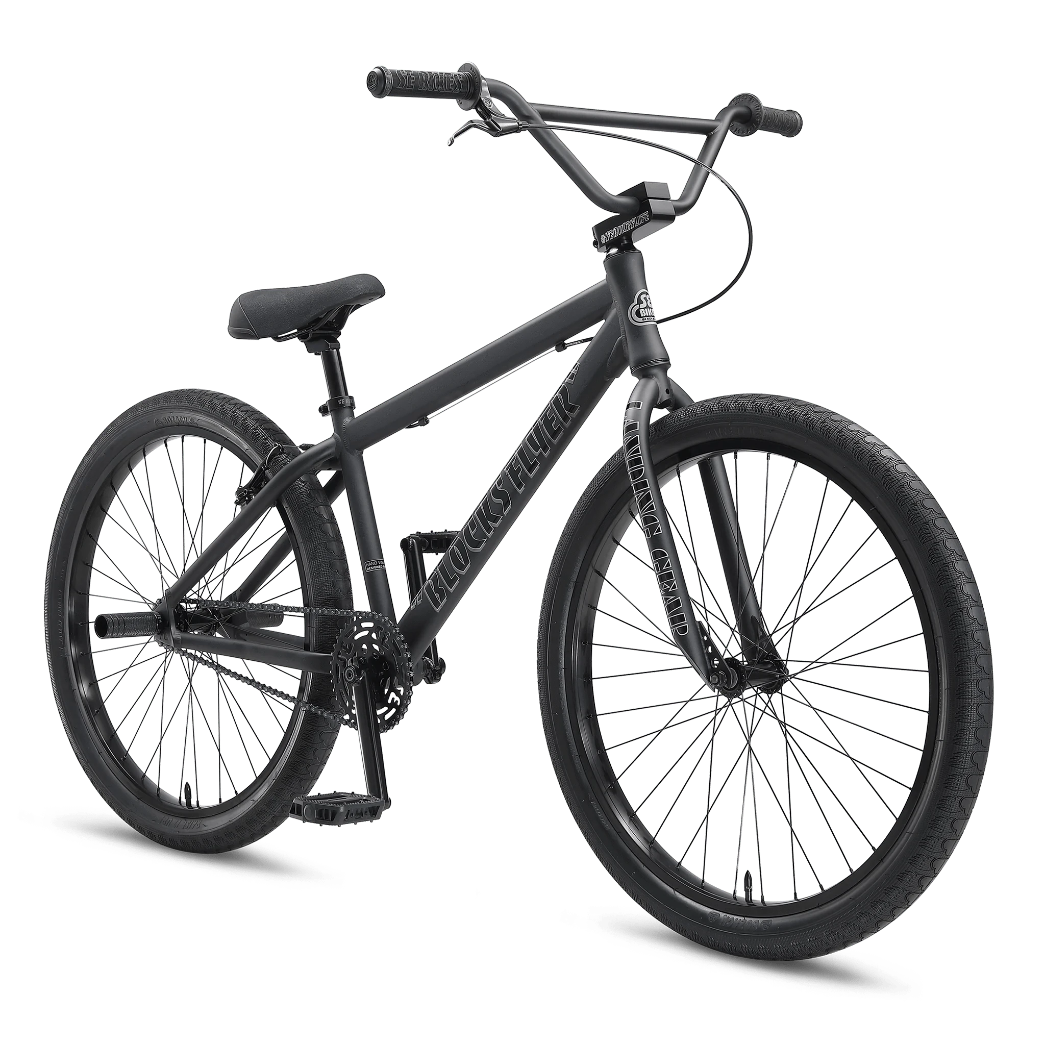 SE Bikes Blocks Flyer 26 Inch Bike Matte Black Alans BMX