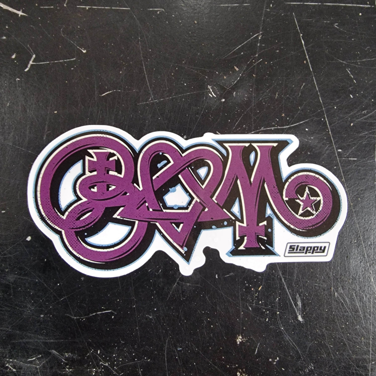 Slappy Skateboards Slappy Bam Stickers White