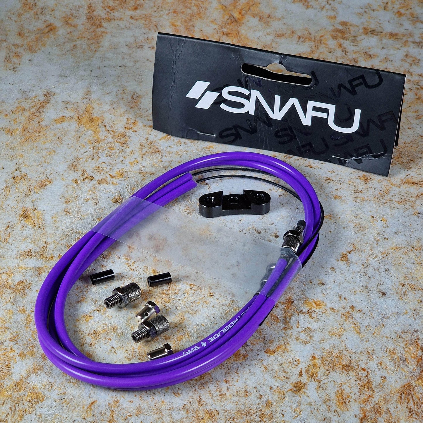 Snafu BMX Parts Purple / Black Snafu Astroglide Dual Lower Gyro Brake Cables
