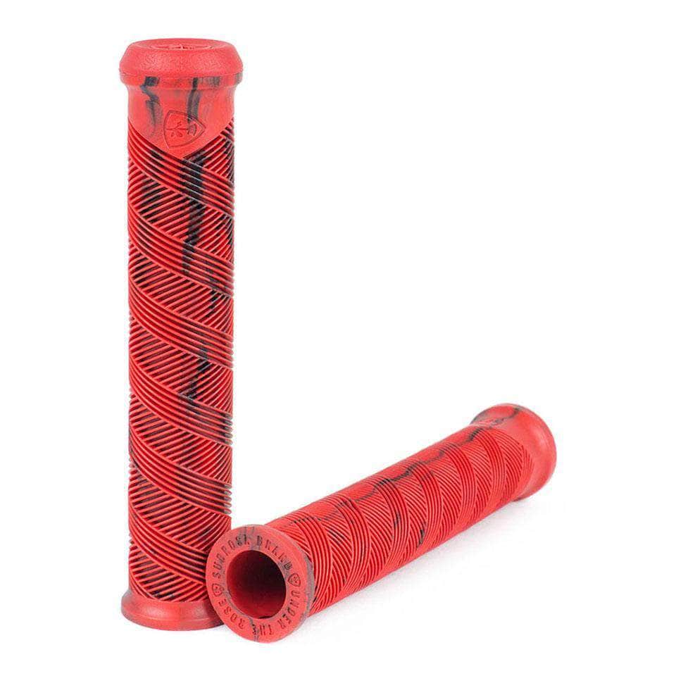 Subrosa BMX Parts Red with Black Swirl Subrosa Dialed Flangeless DCR Grips