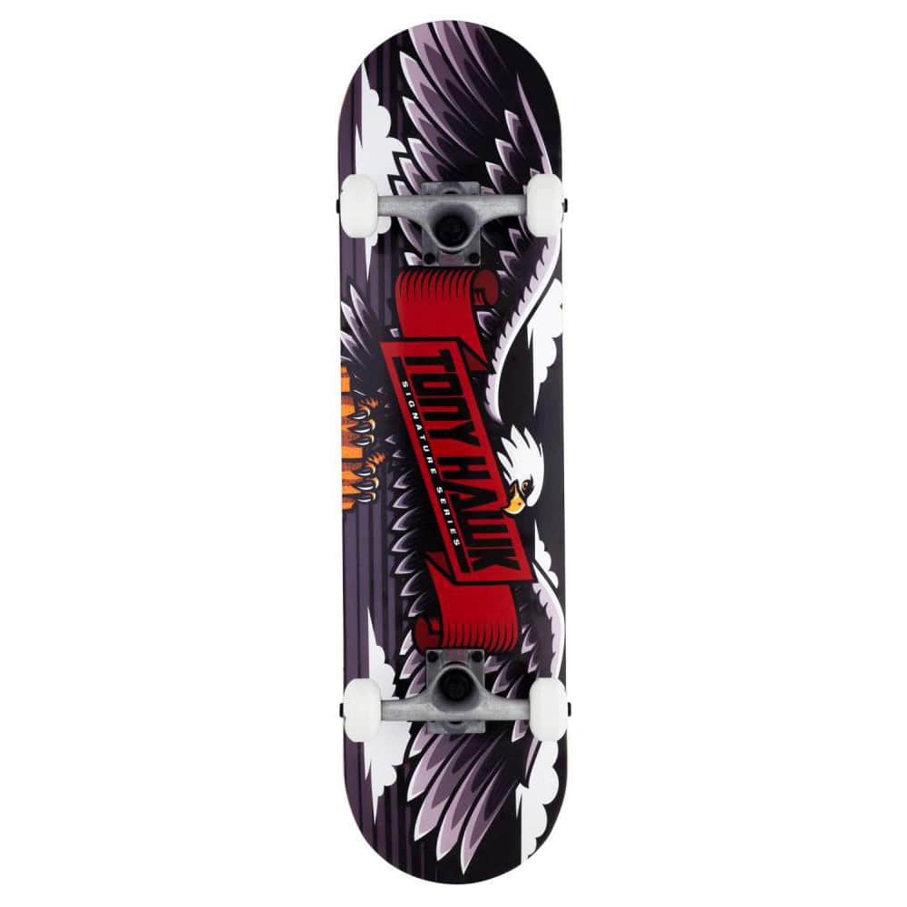 Tony Hawk Skateboards 8.0 Tony Hawk 180 Wingspan 8" Complete Skateboard Black / Red
