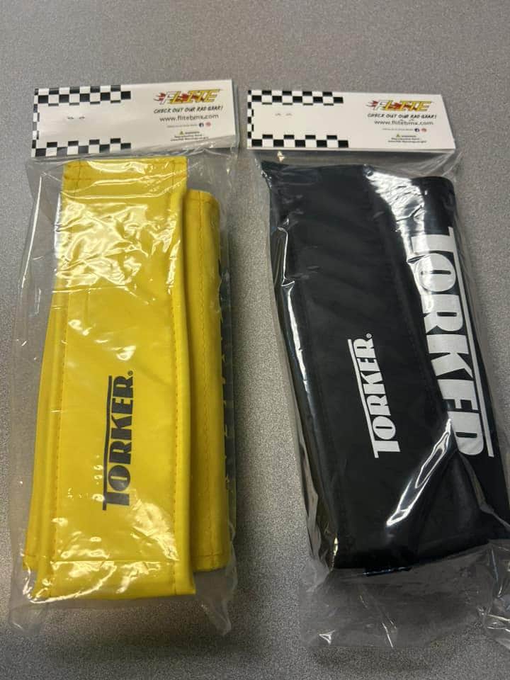 Torker BMX Pad Set – Vinyl Yellow & Black, Oldschool REPOP For Koizumi PK Ripper, Tange