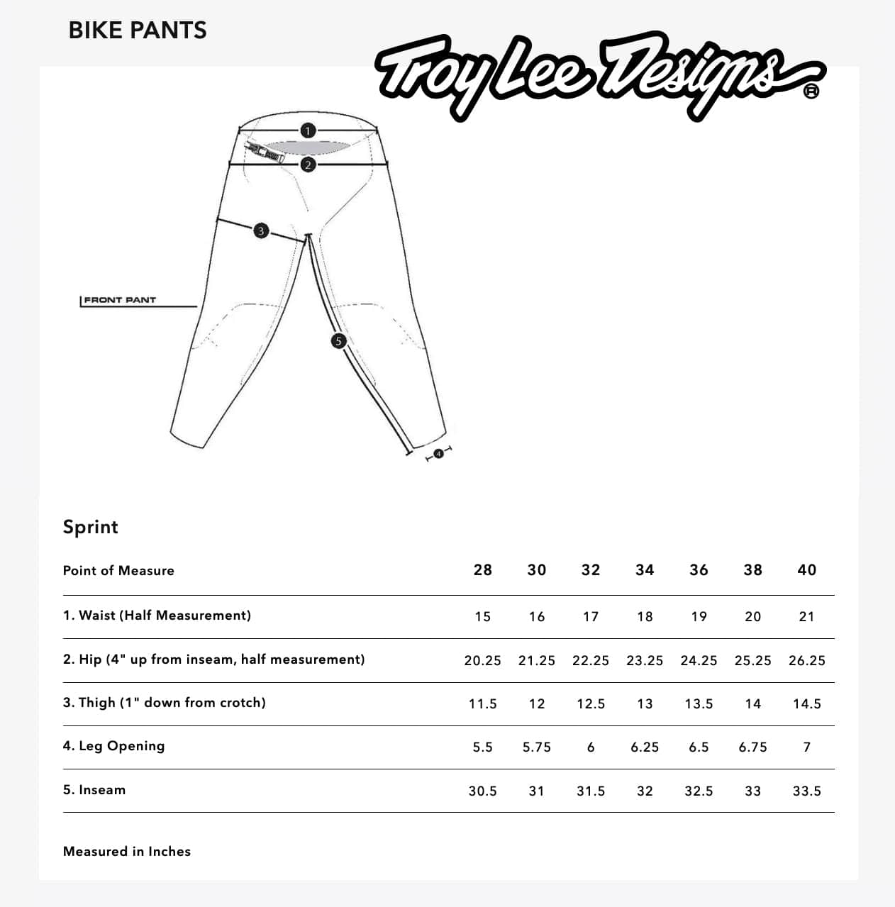 Troy Lee Designs BMX Racing Troy Lee Designs Sprint Race Pants Mono Black