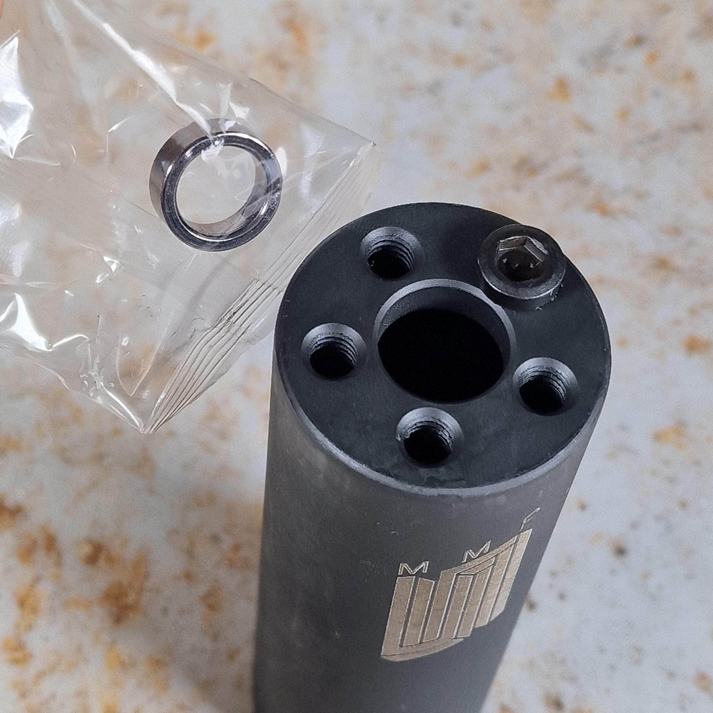 United BMX Parts United Metal Miki 4.5" 4140 Cromo Steel Single Peg Black Oxide