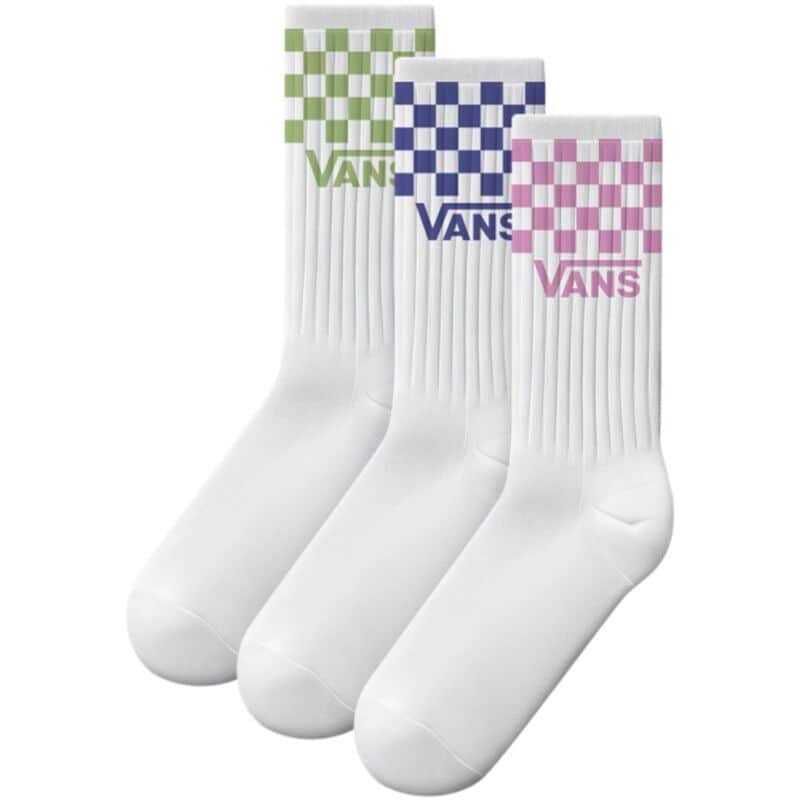 Vans Clothing & Shoes UK 8.5 - 12 / Checkerboard Pink Fizz Vans Classic Checker Crew Socks 3 Pack Pink Fizz