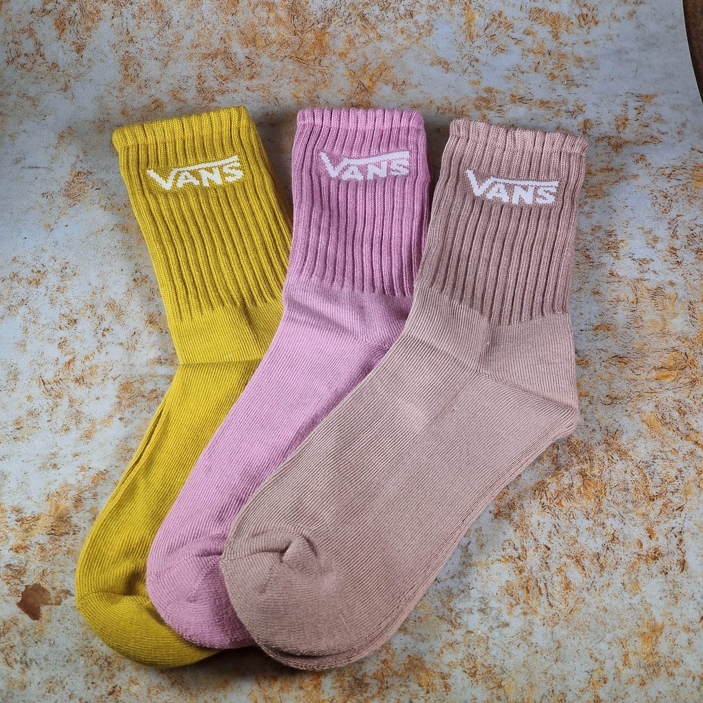 Vans Clothing & Shoes UK 8.5 - 12 / Pink Dawn Vans Classic Crew Socks 3 Pack Pink Dawn