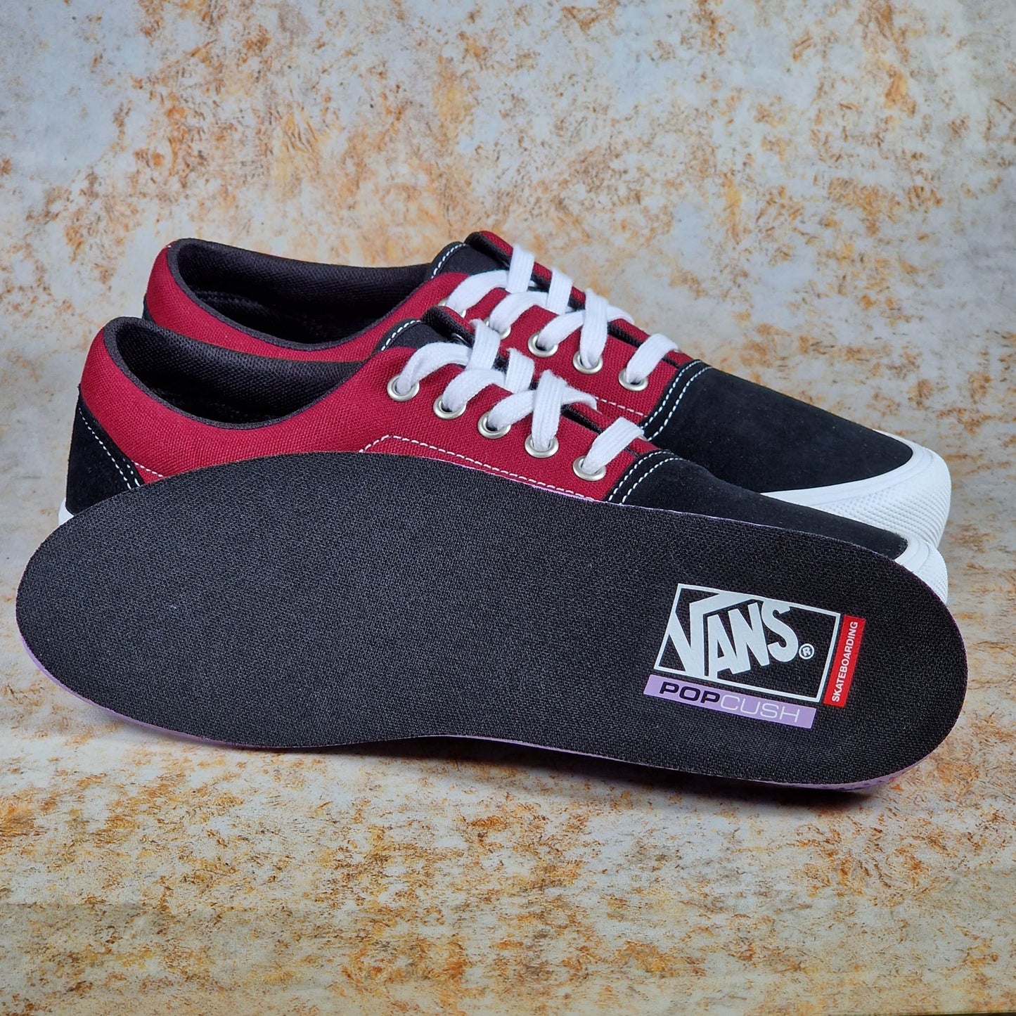 Vans Clothing & Shoes Vans Skate Era Shoes Black / Dark Red - Redline / Powerlite Colourway