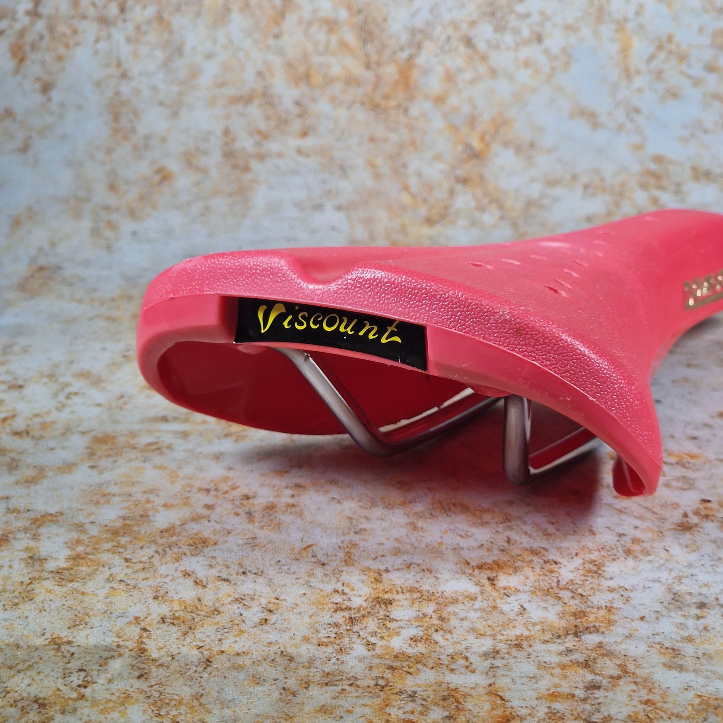 Viscount Old School BMX Viscount Dominator Seat Red Used w/ Faded Rear