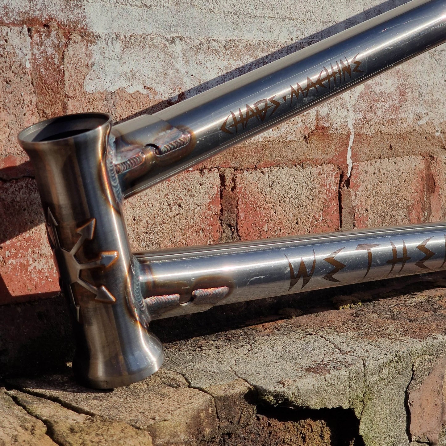 We The People BMX Parts Glossy Raw / 22.25 We The People Chaos Machine 22 Inch Tyson Jones-Peni Signature Frame Gloss Raw