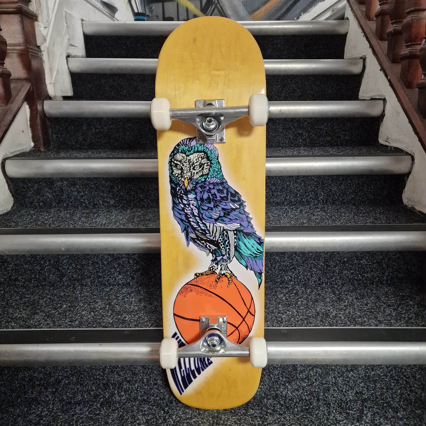 Welcome Skateboards 8 Welcome Hooter 8" Custom Complete Skateboard