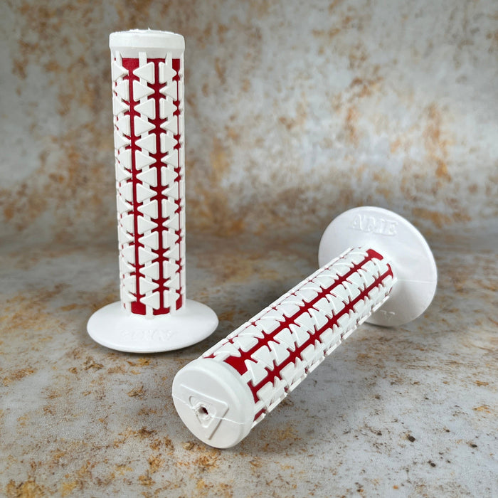 A'ME Old School BMX Red over White A'ME BMX Dual Grips