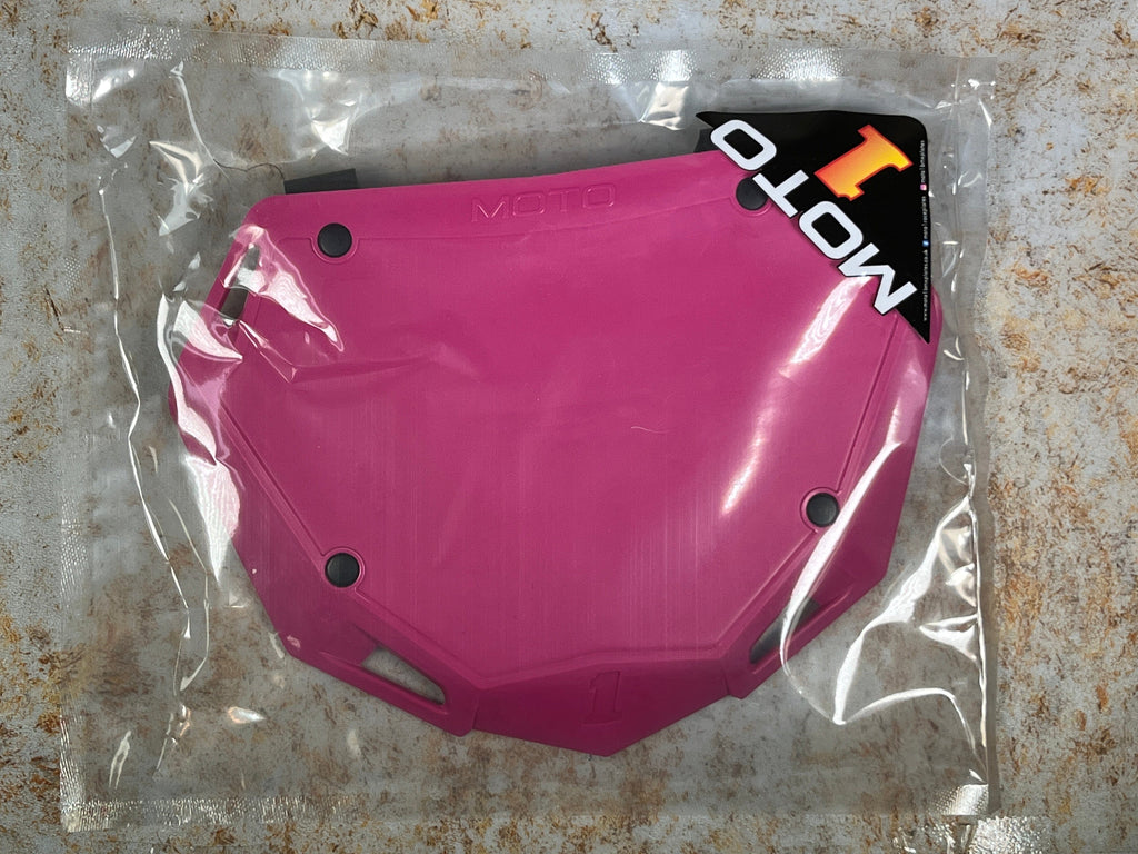 Moto 1 BMX Race Number Plate with Name and Number Alans BMX