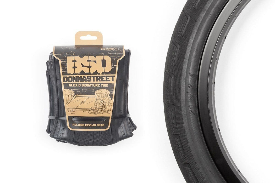 2.4&Prime; &ndash; 670g</p> <div> &nbsp;</div> " BMX Parts BSD Donnastreet Folding Tyre Black