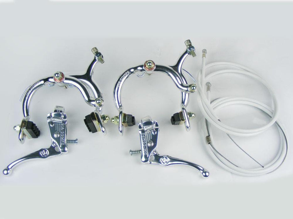 Dia-Compe Old School BMX Dia-Compe MX890 Complete Brake Set Silver with Dia-Compe Cables