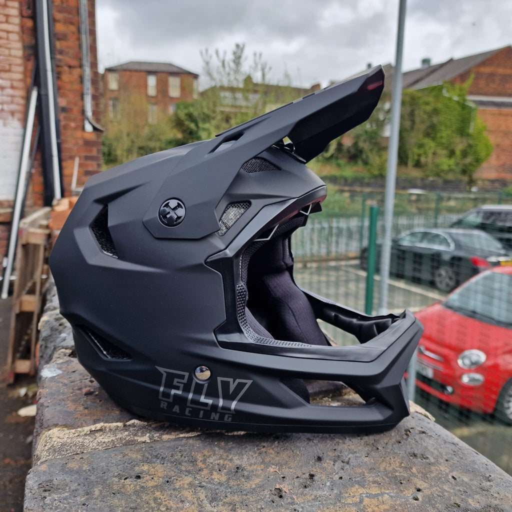 Fly Racing Rayce BMX Race Helmet Matte Black Alans BMX