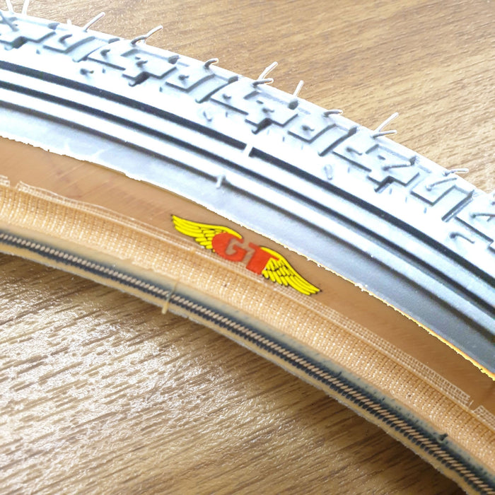 GT LP-5 Heritage 20" x 1.75" White / Skinwall Tyre