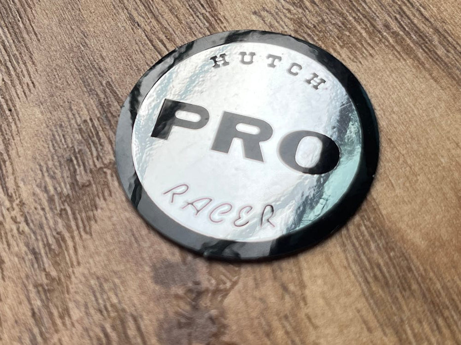 Hutch Old School BMX Pro Handlebar Hutch Frame Sticker Black on Chrome